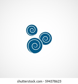 Candy Lollipop Blue Flat Icon On White Background
