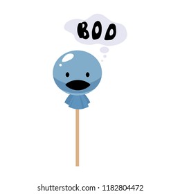 Candy, lollipop, holiday Halloween, character Halloween, icon, vector, illustration, isolated, cartoon styyle