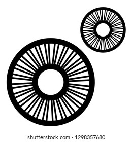 Candy, Lollipop icon. Line art. White background. Social media icon. Business concept. Sign, symbol, web element. Tattoo template. Website pictogram.