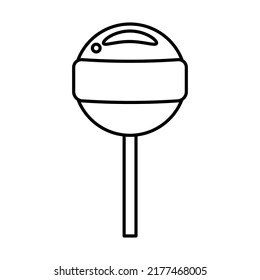 Candy lollipop icon line style isolated vector