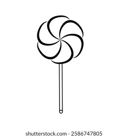 candy lollipop icon on white background