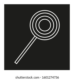Candy lollipop icon vector, formed with simple shapes