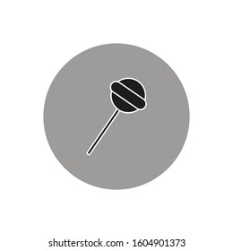 Candy lollipop icon vector, formed with simple shapes
