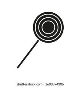 Candy lollipop icon vector, formed with simple shapes