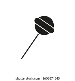 Candy lollipop icon vector, formed with simple shapes
