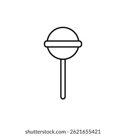 Candy lollipop icon vector, formed with simple shapes
