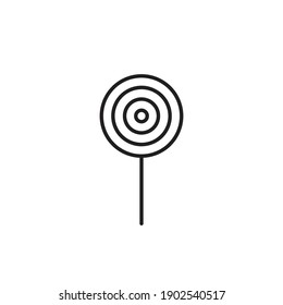 Candy lollipop line icon simple design. Vector illustration on white background.