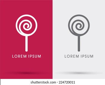 Candy Lollipop Logo, Symbol, Icon,graphic,vector.