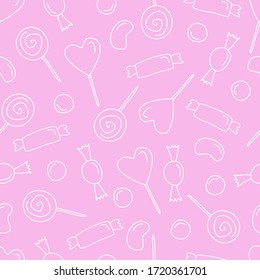 Candy lollipop seamless pattern. Vector illustration.
