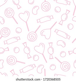 Candy lollipop seamless pattern. Vector illustration.