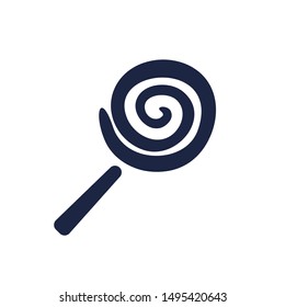 Candy lollipop vector icon in flat style on white background