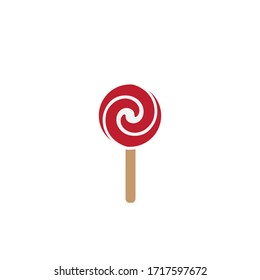 Candy lollipop vector icon simple design