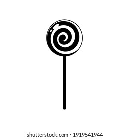 Candy lollipop vector icon simple design isolated on white background. Vector.