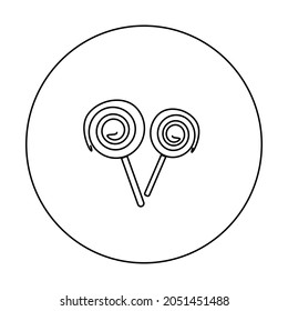 Candy lollipop vector icon simple design