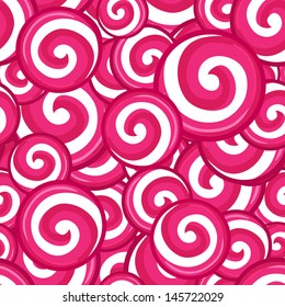 Candy lollipops seamless pattern background 