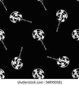 Candy lollipops seamless pattern background