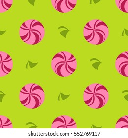 Candy lollipops seamless pattern background