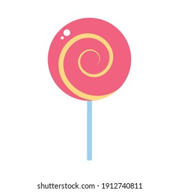 candy lolly icon over white background, colorful design, vector illustration
