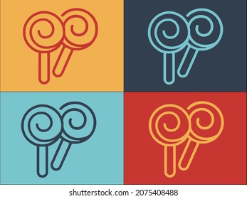 Candy Lolly Logo Template, Simple Flat Icon of candy,lolly,sugar