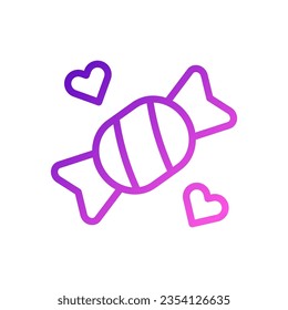 Candy love icon gradient purple pink style valentine illustration vector element and symbol perfect.