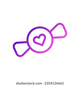 Candy love icon gradient purple pink style valentine illustration vector element and symbol perfect.