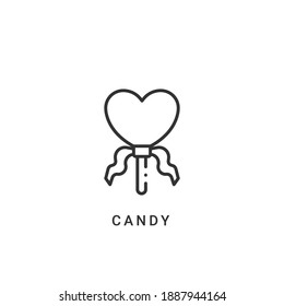 candy love icon vector illustration. candy love icon outline design.