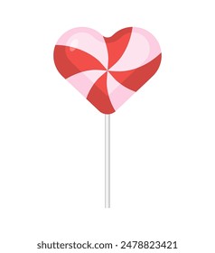 Candy love isolated. Lollipop heart.