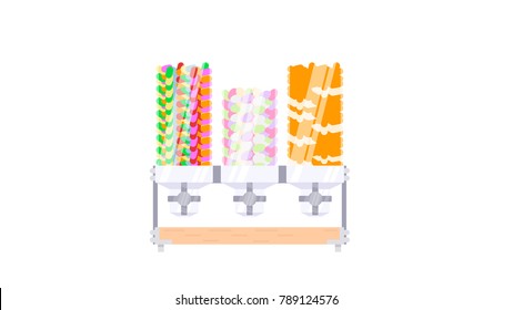 Candy machine isolated vector illustration