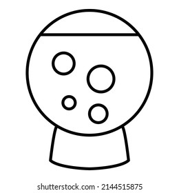  icono de la línea de arte de la máquina de caramelos