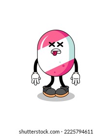 candy mascot illustration is dead , character design