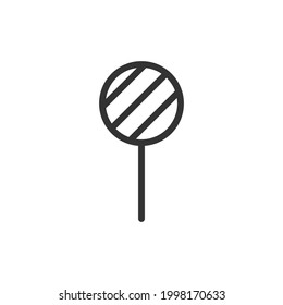 Bonbons minimales Zeilensymbol. Webhub-Symbol-Design. Candy-Zeichen einzeln auf weißem Hintergrund. Premium-Line-Symbol.