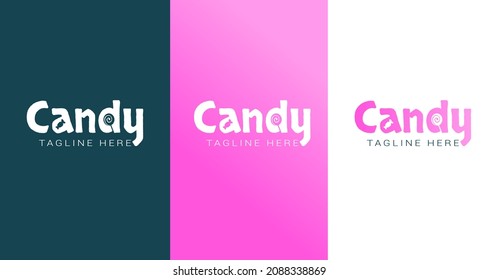 Candy modern logo design premium vector