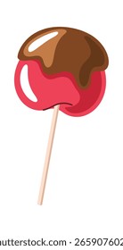Caramelo en palo con glaseado