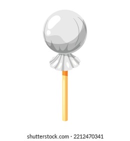 Candy on a stick isometric 3d sweet. Lollipop caramel vector