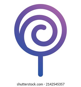 Vela En Un Palo, Icono Lollipop Plano Aislado En Fondo Blanco