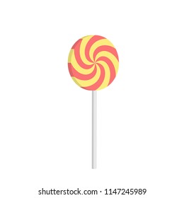 Candy on a stick. Vector illustration.