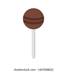 candy on a stick, vector illustration isolated on white background