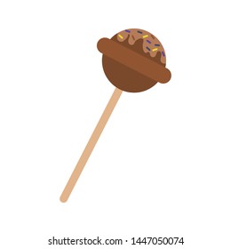 candy on a stick, vector illustration isolated on white background