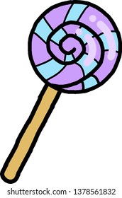 Candy on the white background