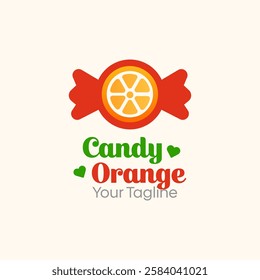 Candy Orange Logo Design Template. Good for Business, Agency, Community and Organization