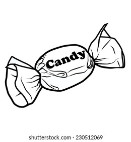 CANDY outline illustration
