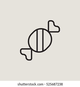 Candy Outline Vector Icon