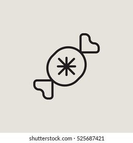 Candy Outline Vector Icon