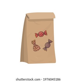 The candy in the paper eco packaging.