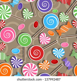 Candy party celebration, seamless pattern background