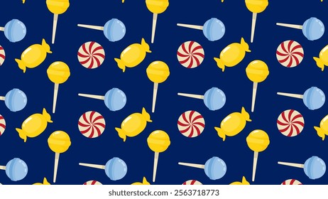 Candy pattern background. Candy illustration pattern. Candy background. Perfect for fabrics, print, textile, wallpaper, and decor. SSTKbackgrounds 