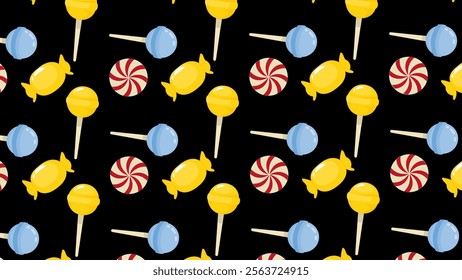 Candy pattern background. Candy illustration pattern. Candy background. Perfect for fabrics, print, textile, wallpaper, and decor. SSTKbackgrounds 