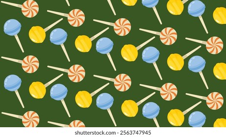 Candy pattern background. Candy illustration pattern. Candy background. Perfect for fabrics, print, textile, wallpaper, and decor. SSTKbackgrounds
