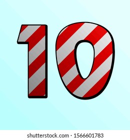 Candy pattern number 10 on a sky blue background