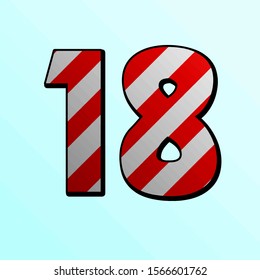 Candy pattern number 18 on a sky blue background